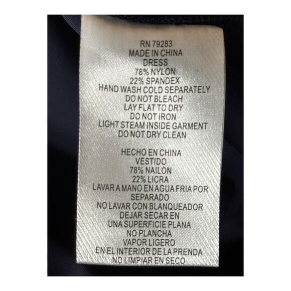 Alex Evenings Compression Column Tuck waist detail dress blue size 2 - Picture 7 of 8